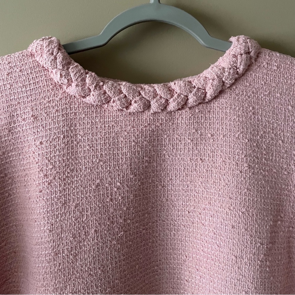 NWT Tuckernuck Jackie tweed dress pink salt XXXL Old Money garden party preppy - Picture 3 of 11